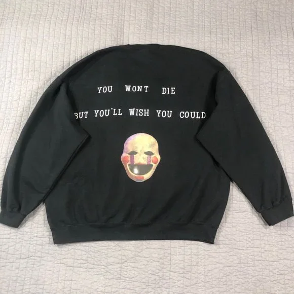 FNAF Horror Sweatshirt Men 2XL Graphic Halloween Five Nights At Freddies - Picture 1 of 13